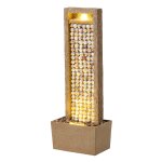 Teamson home fontaine de jardin cotiere haute cascade exterieure led design coquillages balcon patio ...