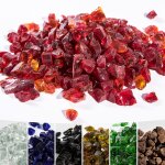 4 kg verres de feu pour bras�ro a gaz d'ext�rieur jardin verre tremp� rouge teamson home pt - fg0004