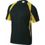 Tee - shirt manches courtes noir / jaune - taille l - bali delta plus
