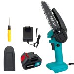 Teetok scies  chane mini trononneuse 6 - pouces sans fil 21v lectriques, avec 18v batterie 3. 0ah ...