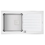 Teka diamond rs15 1c 1e 86 evier à poser rectangulaire acier inoxydable / verre Teka diamond rs15 1c 1e 86 evier à poser rectangulaire acier inoxydable / verre