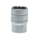 Teng m120519 - c regular bi - hexagon socket 19mm 1 / 2in square drive