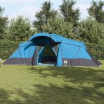 Tente familiale vidaxl avec fentres en dme bleue pour 4 personnes etanche