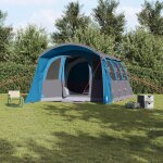 Tente familiale vidaxl avec fentres tunnel bleue pour 8 personnes impermable