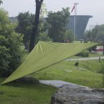 Tente d'ombrage triangulaire pour jardin extrieur, pare - soleil de camping portable, voile, canope ...