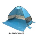 Tente de plage double bord de mer automatique, auvent solaire ext�rieur a ouverture rapide, tente de ...