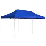 Tente de rception pliable aluminium 6 x 3 m bleu