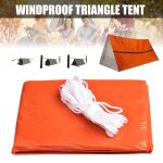 Tente de survie pour 2 personnes, avec sac de couchage d'urgence, etanche, abri d'urgence
