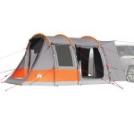 Tente de voiture 2 personnes gris et orange impermable
