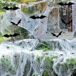 Teppc - 2200 sqft toile d'araignée décorative d'halloween ¿ avec 100 araignées en plastique, 24 chauve ... Teppc - 2200 sqft toile d'araignée décorative d'halloween ¿ avec 100 araignées en plastique, 24 chauve ...