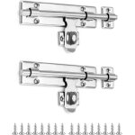 Teppc - ® 2pcs targette de porte avec trou pour cadenas, 16cm, verrou porte pour portes de cabanon, ...