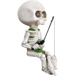 Teppc - figurine skull en résine - décoration halloween fantôme squelette de poisson, statue de jardin ... Teppc - figurine skull en résine - décoration halloween fantôme squelette de poisson, statue de jardin ...