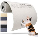 Teppc - griffoir chat canap 240x40 cm protection canape chat auto - adhsif blanc pour diy planches ...