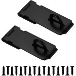 Teppc - porte cadenas, 2 pièces loquet pour porte verrou de fermoir moraillon avec vis, verrou de portail, ... Teppc - porte cadenas, 2 pièces loquet pour porte verrou de fermoir moraillon avec vis, verrou de portail, ...