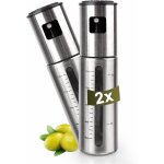 Teppc - ® pulvérisateur d'huile set de 2 × 100ml bouteille en acier inoxydable avec fenêtre graduée ... Teppc - ® pulvérisateur d'huile set de 2 × 100ml bouteille en acier inoxydable avec fenêtre graduée ...