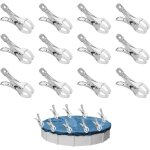 Teppd - 12 pices mtalliques pour pince a ressort, serre de jardin pinces de fixation avec feuille de ...