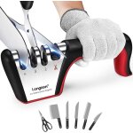 Teppd - aiguiseur couteaux, 4 en 1 affuteur couteau professionnel avec une paire de gants anti - coupure, ...