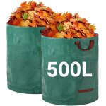 Teppd - sacs à déchets de jardin robustes - 500l x 2pack sacs de jardin réutilisables avec poignées tissu ... Teppd - sacs à déchets de jardin robustes - 500l x 2pack sacs de jardin réutilisables avec poignées tissu ...