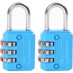 Teppe - - 071 lot de 2 petits cadenas a combinaison a 3 chiffres pour mini casier, cadenas de voyage, ...