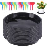 Teppe - 12 pices coupelle pot de fleur soucoupe pot fleur plastique soucoupes pots de fleurs avec 18 ...