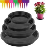 Teppe - 12 pices coupelle pot de fleur soucoupe pot fleur plastique soucoupes pots de fleurs avec 12 ...