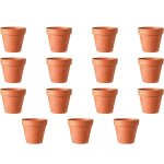 Teppe - lot de 15 pots de fleurs en terre cuite avec trou de drainage, réutilisables, pour la décoration ... Teppe - lot de 15 pots de fleurs en terre cuite avec trou de drainage, réutilisables, pour la décoration ...