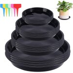 Teppe - 16 pices coupelle pot de fleur soucoupe pot fleur plastique soucoupes pots de fleurs avec 18 ...