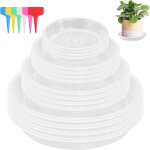 Teppe - 16 pices coupelle pot de fleur soucoupe pot fleur plastique soucoupes pots de fleurs avec 18 ...