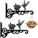 Teppe - 2 pcs suspension plante extérieur, crochet pot de fleur suspendu fer forgé, support mural pot ... Teppe - 2 pcs suspension plante extérieur, crochet pot de fleur suspendu fer forgé, support mural pot ...