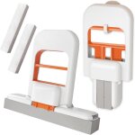 Teppe - 2 pices petite serpillire eponge avec 2 ttes de balai de rechange chrysanthme blanc double ...