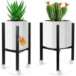 Teppe - 2 pièces support à fleurs réglable en métal avec roulettes - support à plantes, tabouret à plantes, ... Teppe - 2 pièces support à fleurs réglable en métal avec roulettes - support à plantes, tabouret à plantes, ...