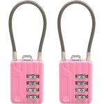 Teppe - lot de 2 verrous a combinaison a 4 chiffres de 11, 9 cm pour casier de gym, casque, armoire de ...