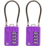 Teppe - lot de 2 verrous a combinaison a 4 chiffres de 11, 9 cm pour casier de gym, casque, armoire de ...