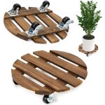 Teppe - 2 x rouleaux pour plantes, porte plante a roulettes 30 x 30 cm x 6, 5 cm, rouleau rond pour intérieur ... Teppe - 2 x rouleaux pour plantes, porte plante a roulettes 30 x 30 cm x 6, 5 cm, rouleau rond pour intérieur ...