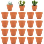 Teppe - lot de 20 mini pots de fleurs en terre cuite avec trou de drainage pour loisirs cratifs, cactus, ...
