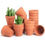 Teppe - 20 pcs pots de fleurs en terre cuite 4, 5 cm, petite terre cuite pots avec trou de drainage, ... Teppe - 20 pcs pots de fleurs en terre cuite 4, 5 cm, petite terre cuite pots avec trou de drainage, ...