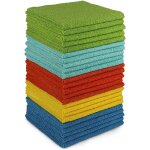 Teppe - lot de 24 chiffons de nettoyage en microfibre, torchons lavette microfibre mnage plus doux, ...