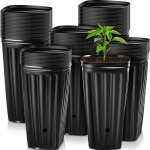 Teppe - lot de 25 vases � fleurs en plastique pour p�pini�re, 25 cm jardini�res d'int�rieur et d'ext�rieur, ...