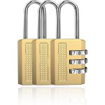 Teppe - lot de 3 cadenas code, petit cadena en alliage de zinc, cadenas valise, cadenas casier, résistant ... Teppe - lot de 3 cadenas code, petit cadena en alliage de zinc, cadenas valise, cadenas casier, résistant ...