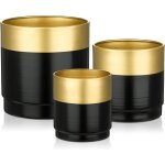 Teppe - lot de 3 pots de fleurs en acier galvanis, parfaits pour la dcoration moderne et les pots de ...