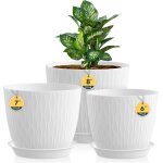Teppe - lot de 3 pots de fleurs avec systme d'irrigation, 20, 3 cm / 17, 8 cm / 15, 2 cm, avec systme ...