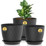 Teppe - lot de 3 pots de fleurs avec systme d'irrigation, 20, 3 cm / 17, 8 cm / 15, 2 cm, avec systme ...