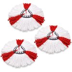 Teppe - lot de 3 tte de balai serpillre 2en1 vadrouille serpillre pour vileda recharge turbo (red) ...