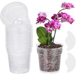 Teppe - 30 pices pots d'orchides clairs, 11. 5cm pot de fleurs en plastique pots de ppinire durs ...