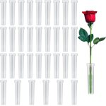 Teppe - 33 pices tubes  essai  fleur en plastique rutilisables, tubes d'eau de fleurs, conteneurs ...