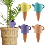 Teppe - lot de 4 cne en argile darrosage, irrigation a cne d'argile, cne d'arrosage terre cuite, ...