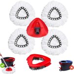 Teppe - lot de 4 ttes de rechange pour balai a franges viled easywring 1 tank - pour salle de bain, ...