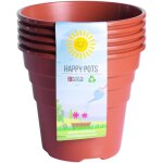 Teppe - - lot de 5 pots de fleurs rutilisables en plastique de qualit suprieure pour intrieur / extrieur, ...