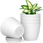Teppe - lot de 5 pots de fleurs avec systme d'irrigation, 15, 3 cm, avec systme d'irrigation, cache ...