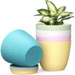 Teppe - lot de 5 pots de fleurs avec syst�me d'irrigation, 15, 3 cm, avec syst�me d'irrigation, cache ...